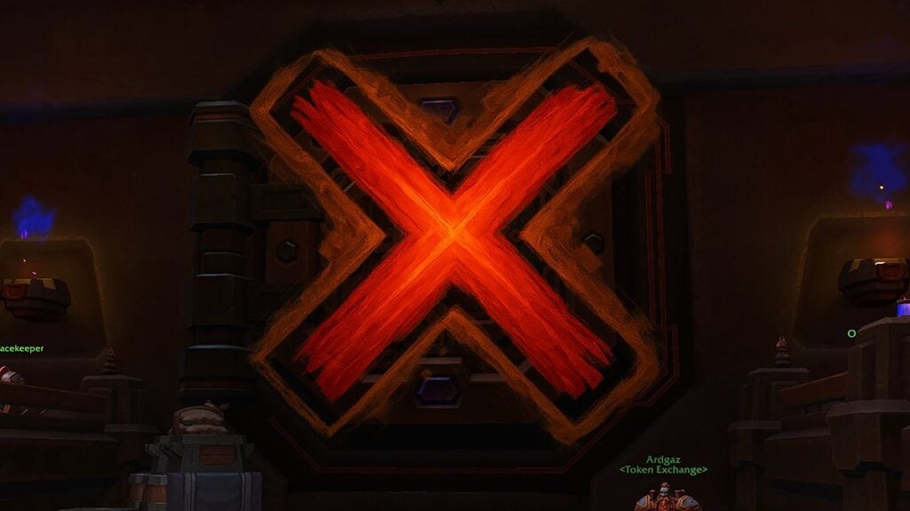 Cross Sign on top of The War Within Great Vault
