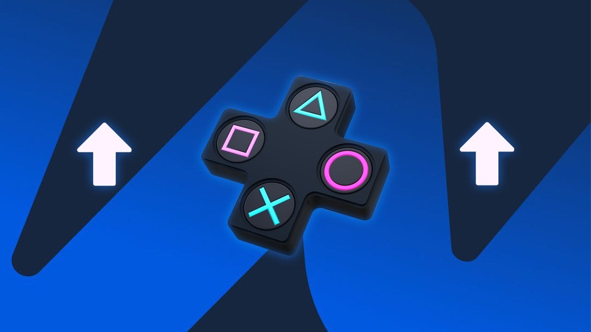 A controller pad with two up arrows.