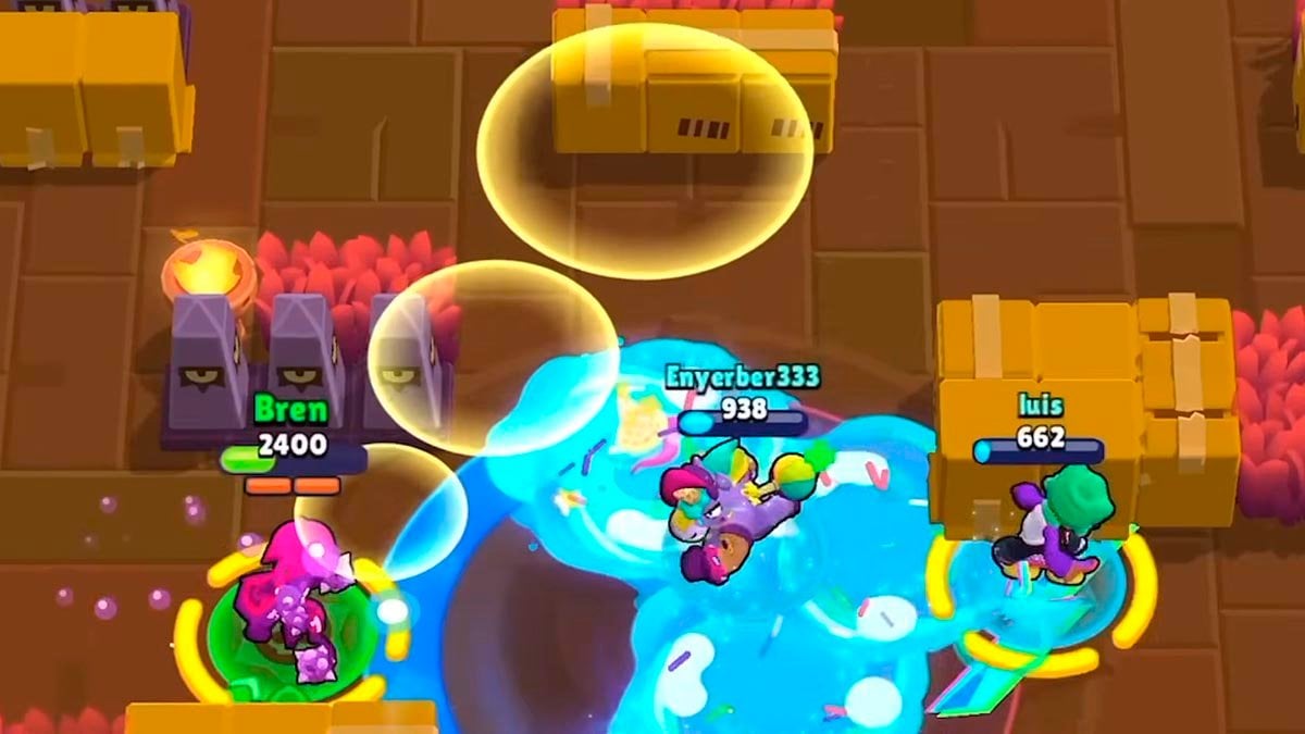 Brawl Stars Lumi gameplay: casting Lumi Super ability
