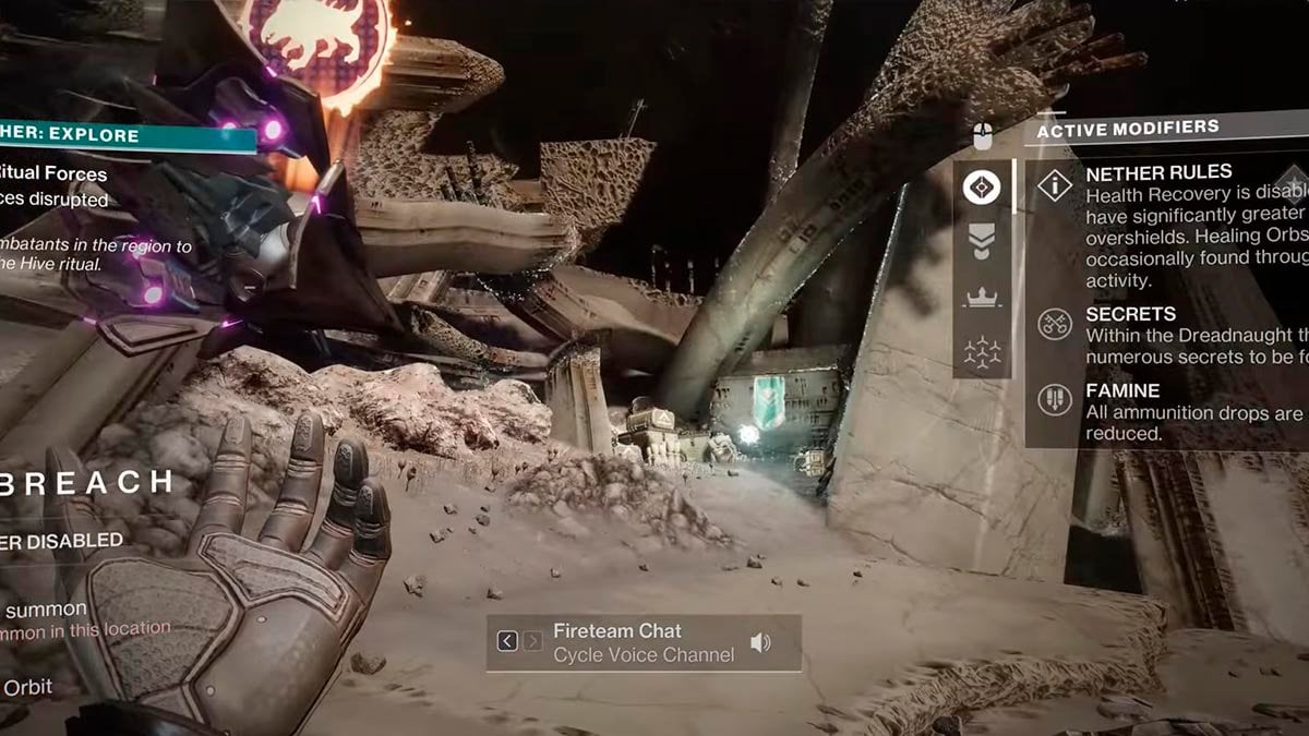 Hull of Breach area in Destiny 2 where you can get Target-Lock Catalyst for Barrow-Dyad. This is the Ghost you are looking for