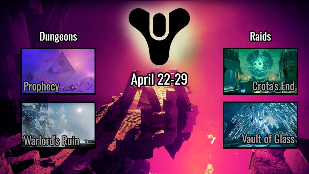 Destiny 2 raid and dungeon this week April 22-29