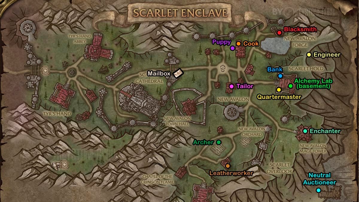 WoW SoD 8 Scarlet Enclave map