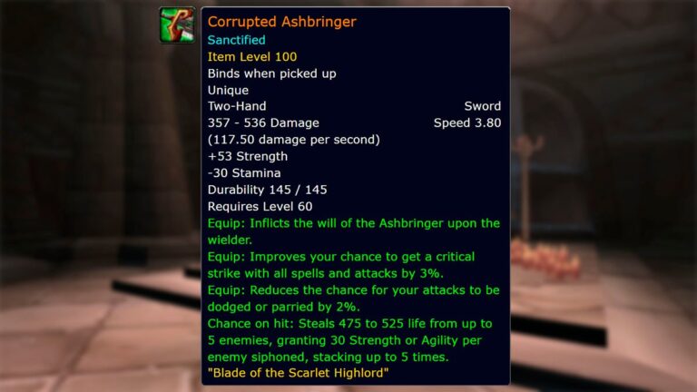 How to get Ashbringer Guide in WoW SoD Phase 8