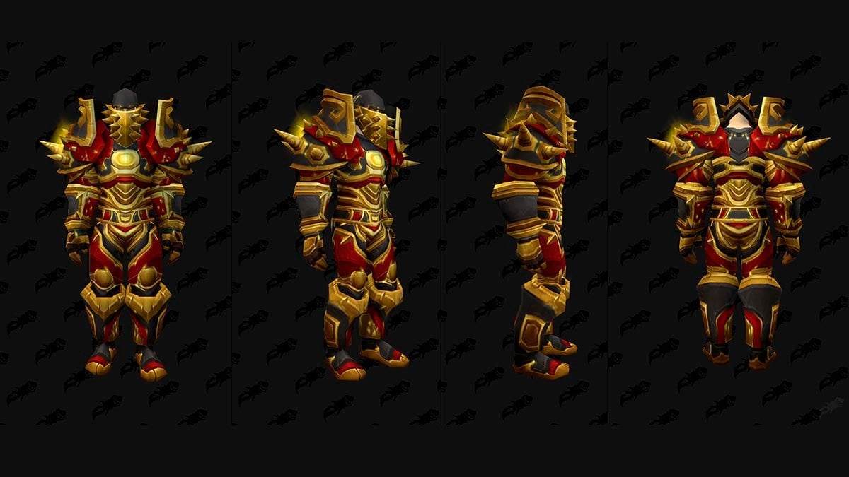 WoW SoD 8 tier 4 set plate gear appearance
