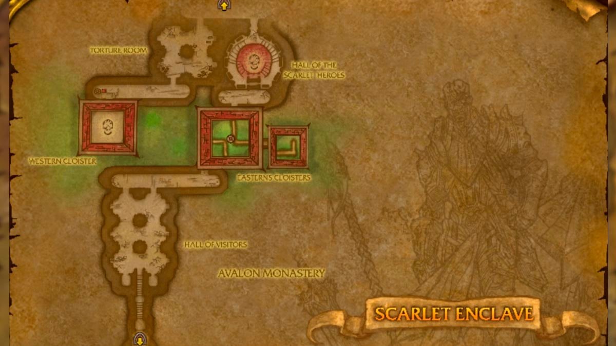 WoW SoD Scarlet Enclave raid map Avalon Monastery