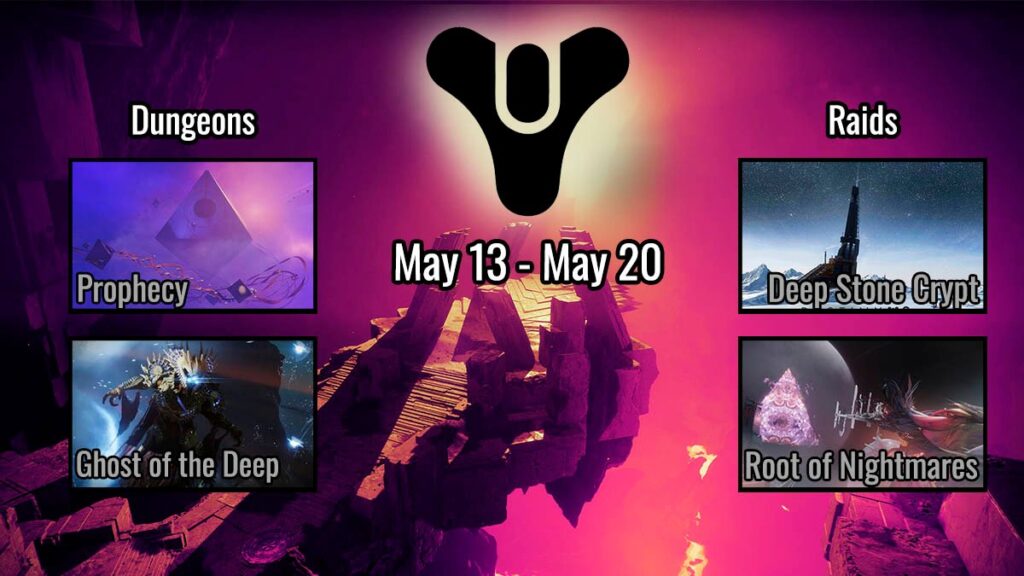 Destiny 2 raid and dungeon this week in May 2025.