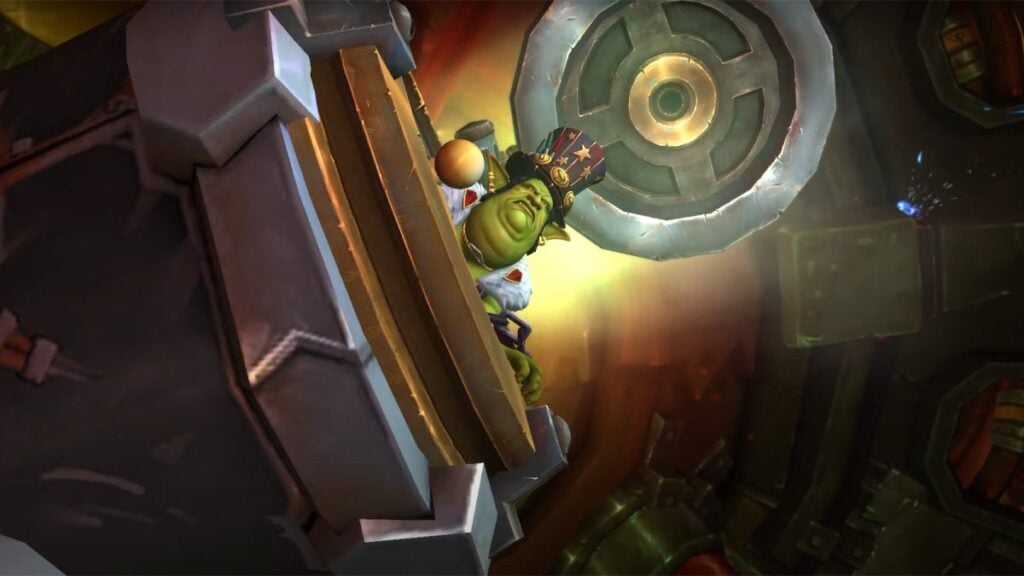 Gallywix crawling out of his mount during WoW Liberation of Undermine cutscene.