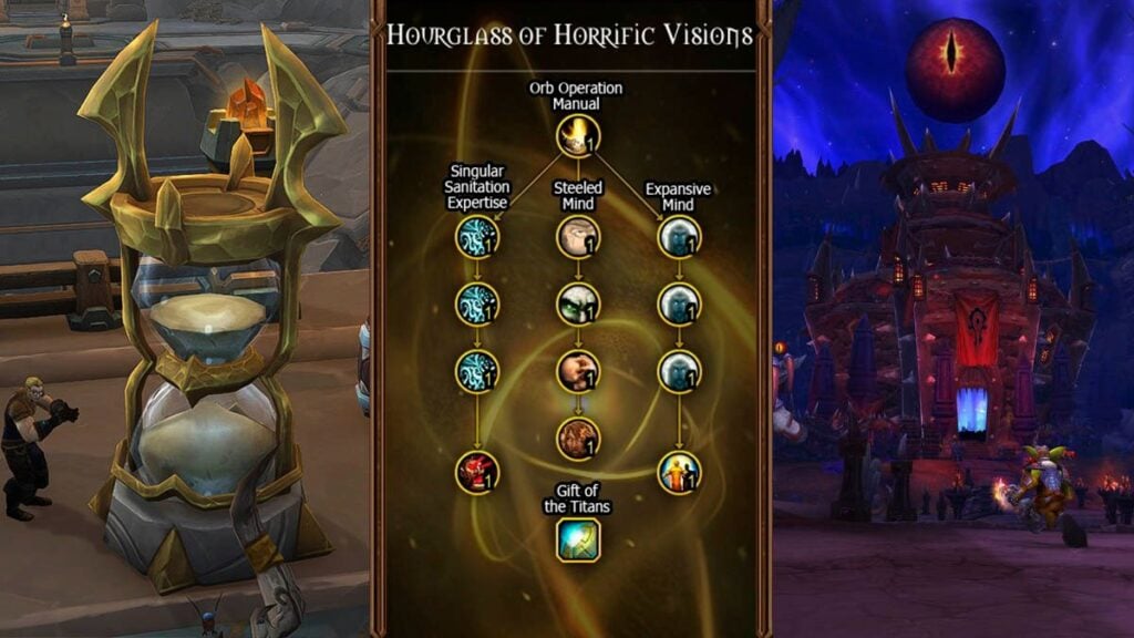 Hourglass of Horrific Visions talents in WoW Horrific Visions.