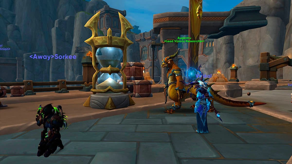 Hourglass of Horrific Visions and Augermu in Dornogal.