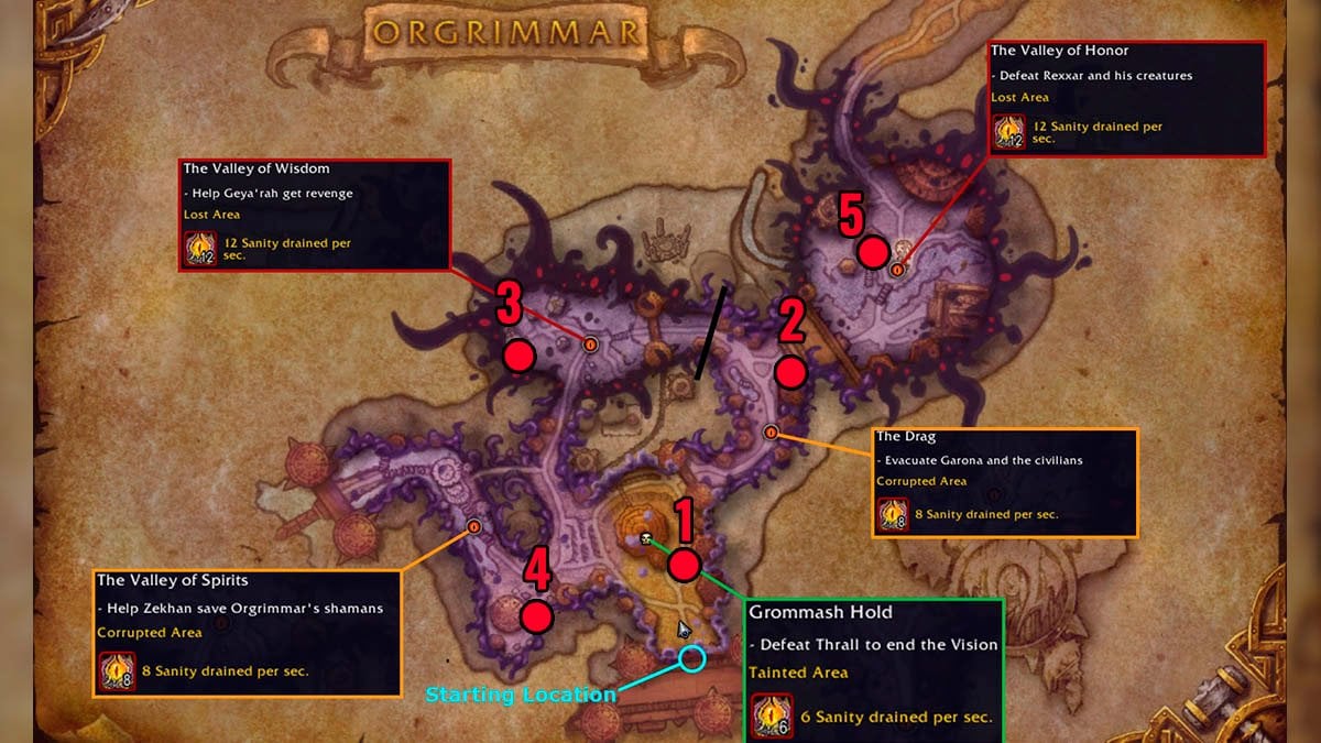 Horrific Vision Orgrimmar mailbox location.