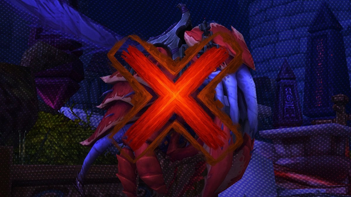 WoW The War Within Horrific Visions mount issue with red X overlay