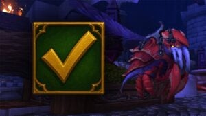 World of Warcraft The War Within Patch 11.1.5 weekly checklist complete with Horrific Visions mount in Stormwind, symbolizing endgame progression.