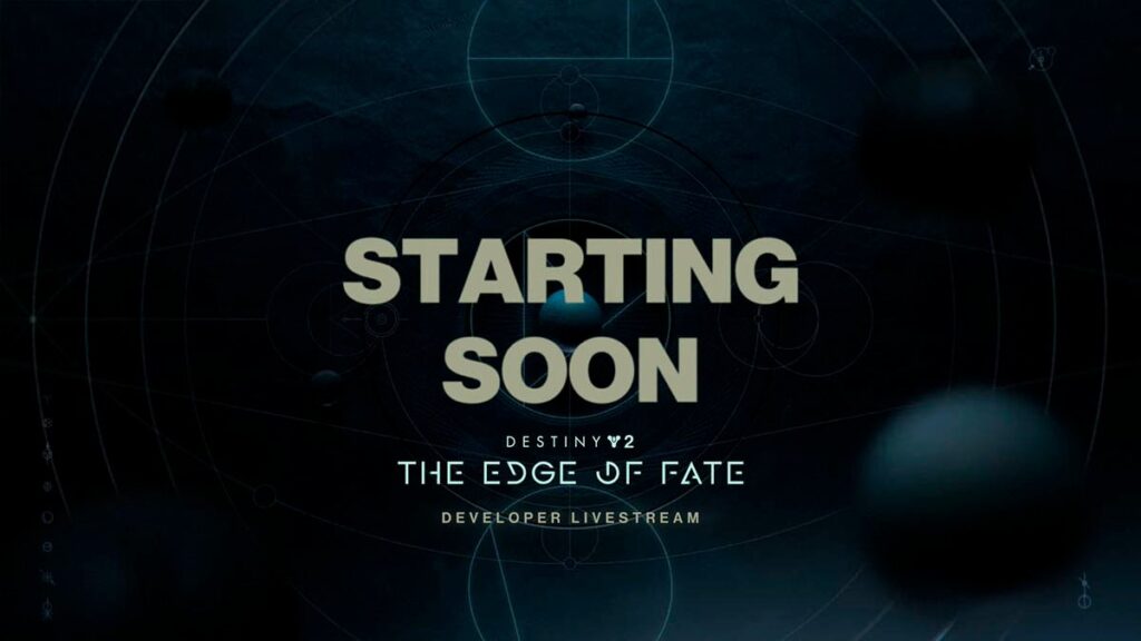 Destiny 2 dev livestream.
