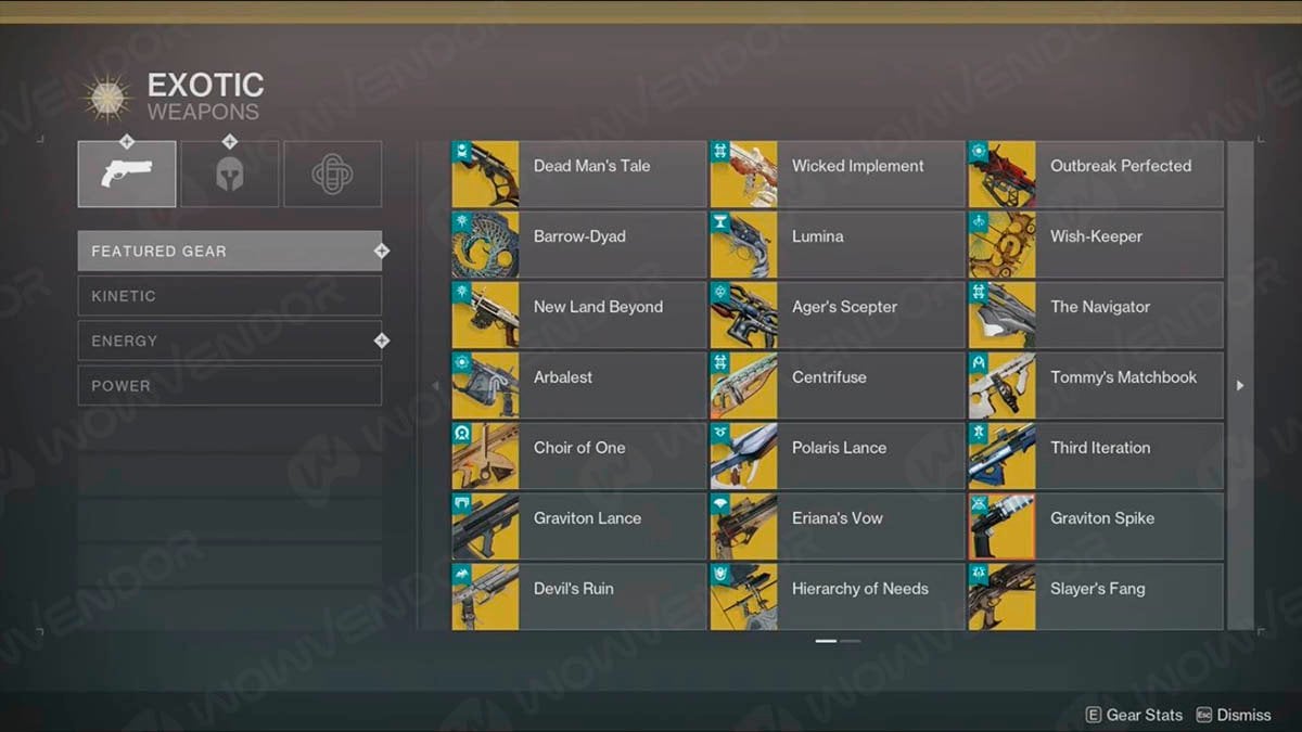 Edge of Fate featured gear in Edge of Fate.