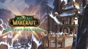 Mogu'shan Vault with MoP Classic logo in WoW.