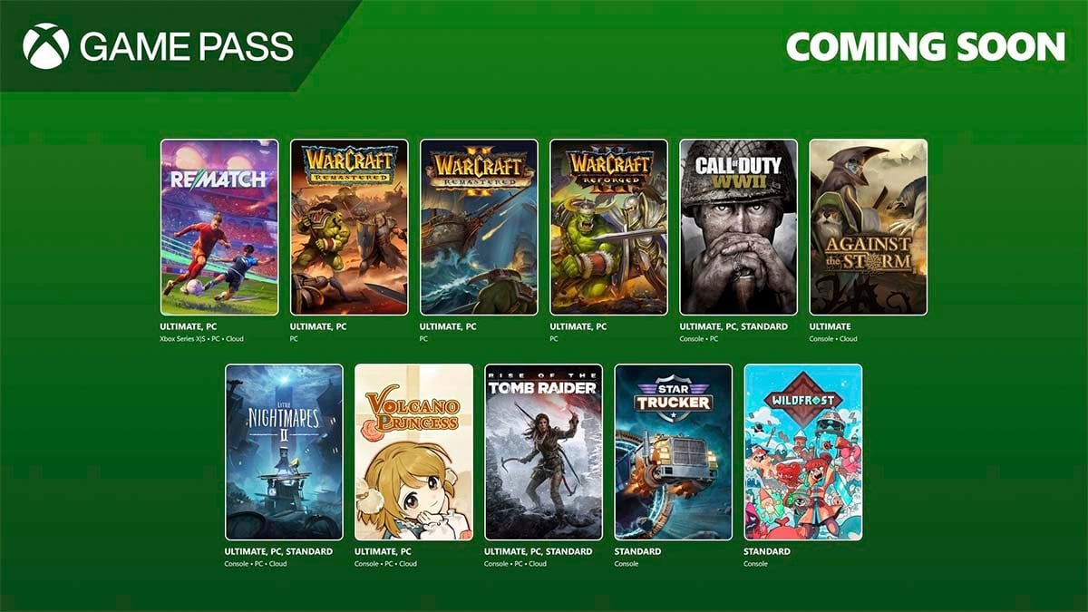 Warcraft I, II and III Game Pass announcement.