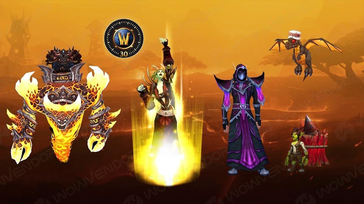 WoW Classic Summer Sale Blazing Heroic Pack features.