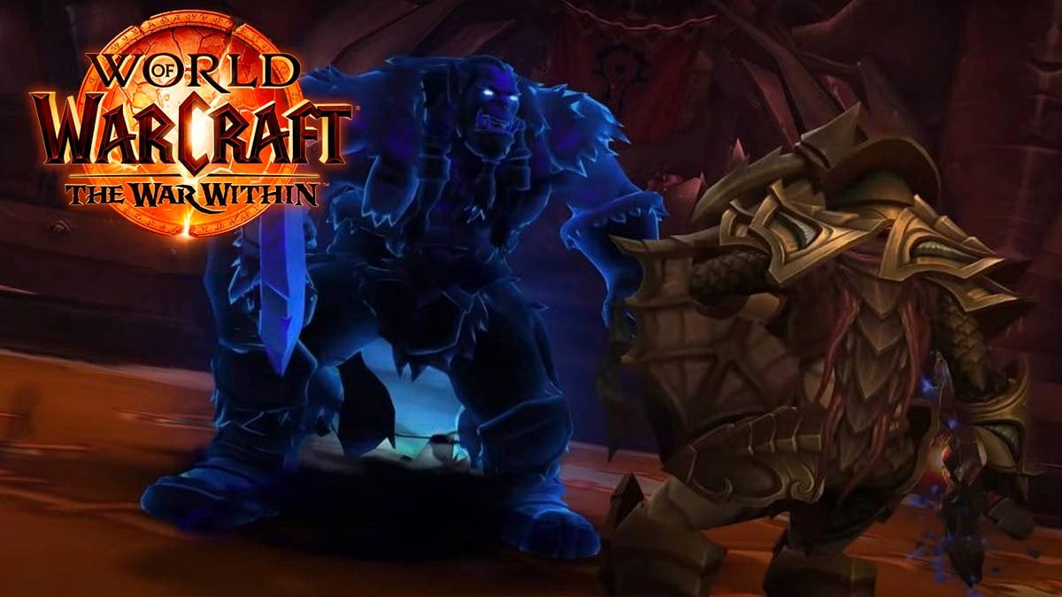 WoW character in solo fight versus Horrific Vision of Thrall.