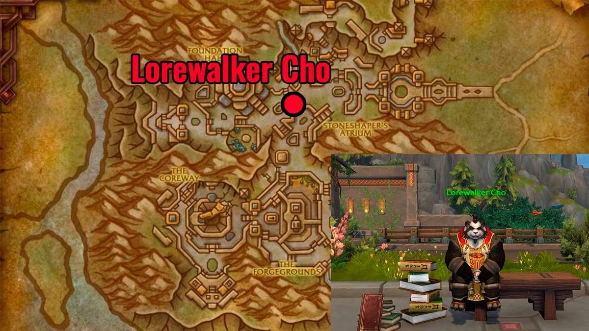 Lorewalker Cho coordinates in Dornogal WoW Patch 11.1.7 Lorewalking event.