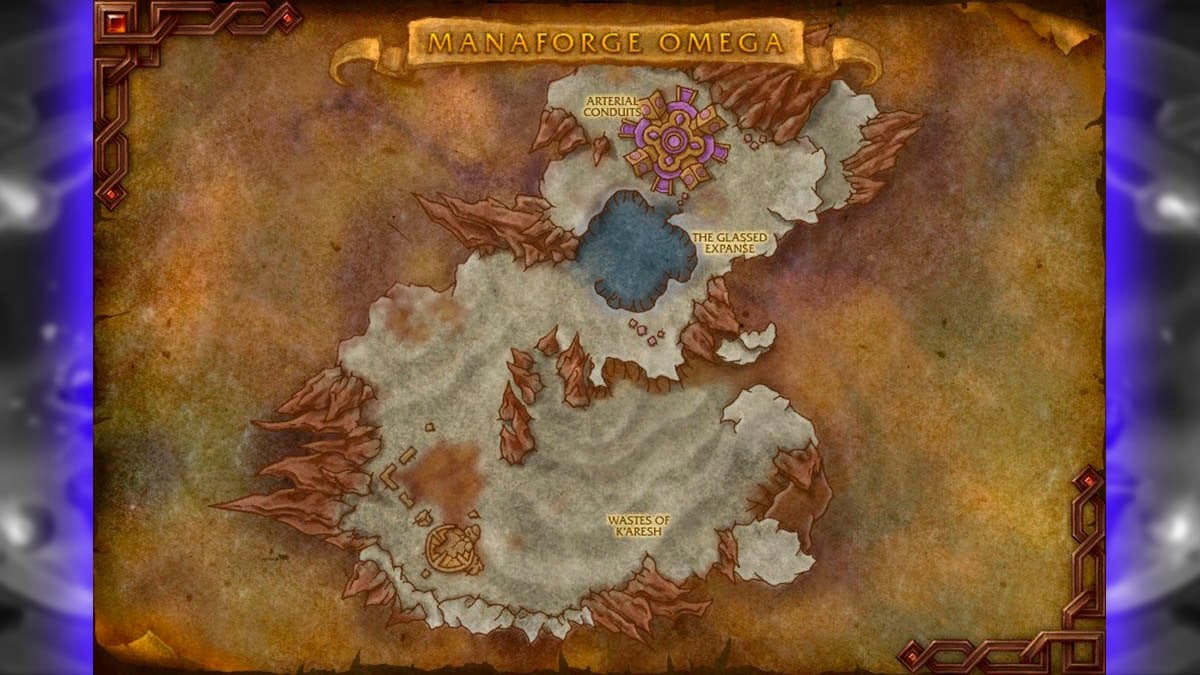 Manafore Omega raid map wing 2 Wastes of Karesh.