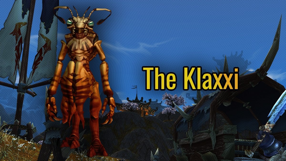 The Klaxxi MoP reputation showcase, with a Klaxxi arachnid.