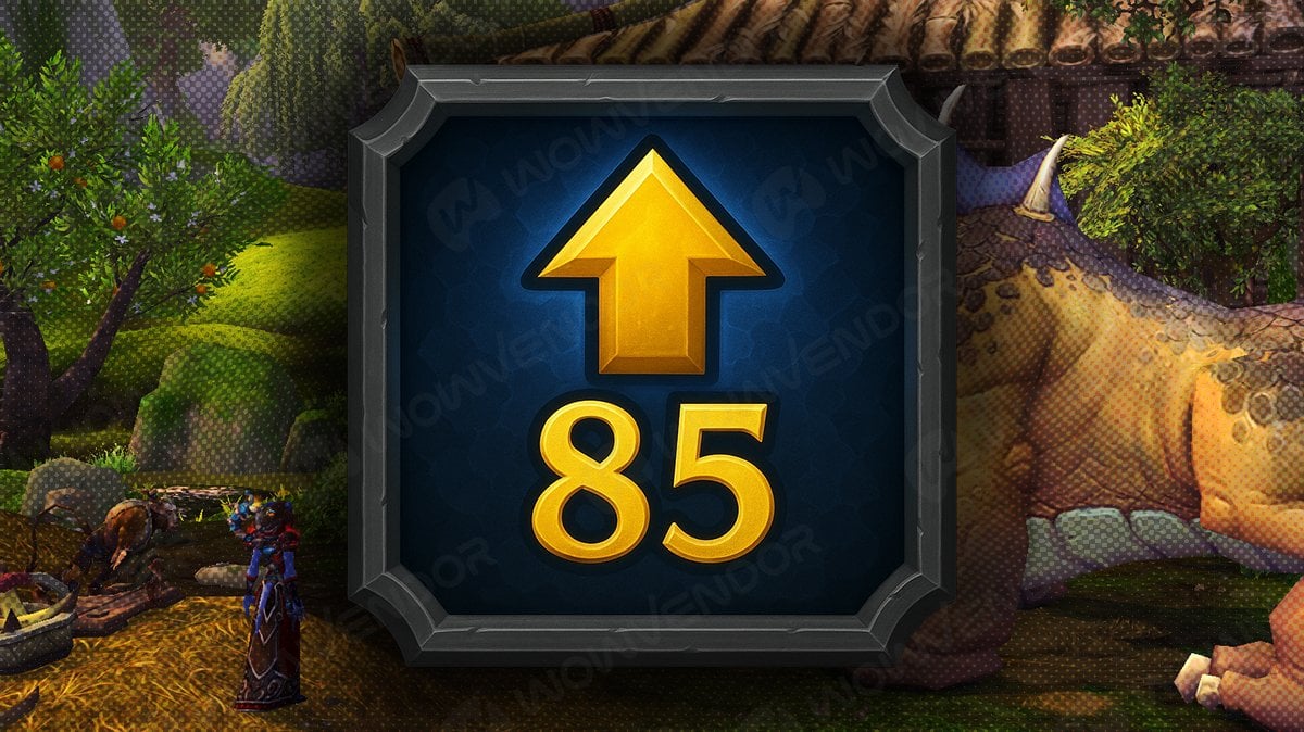 An icon representing a level 85 character boost—ideal for highlighting character progression in MoP Classic.