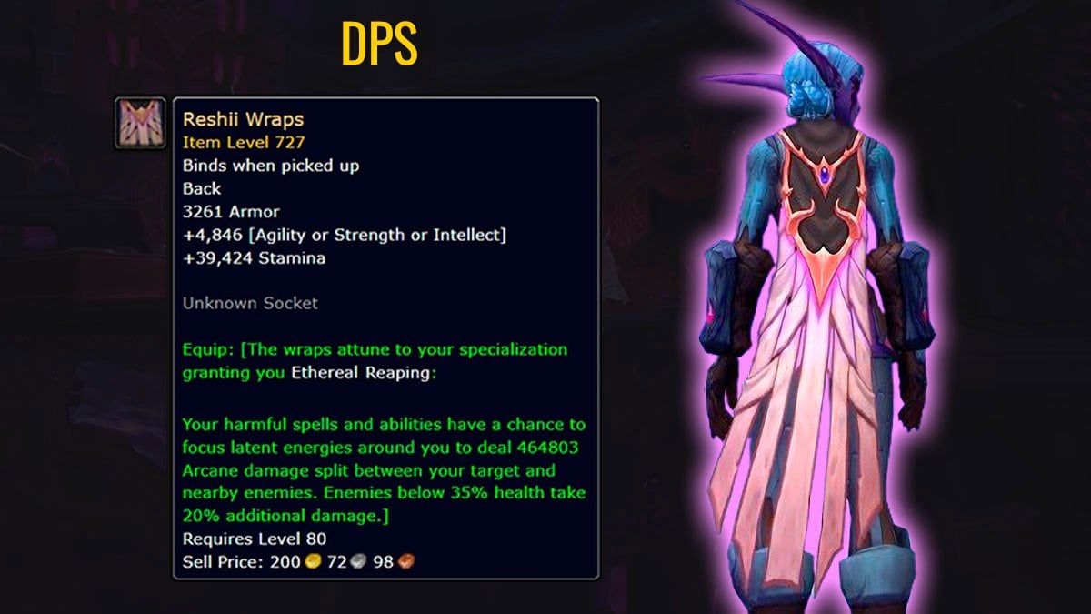 Reshii Wraps artifact cloak for a DPS in The War Within Patch 11.2.