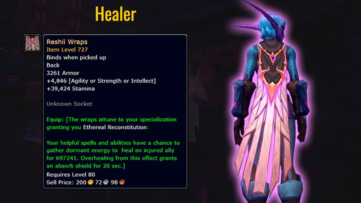 Reshii Wraps artifact cloak for a Healer in The War Within Patch 11.2.