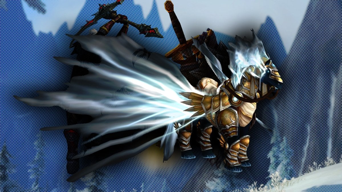 Tyrael's Charger mount in-game model.