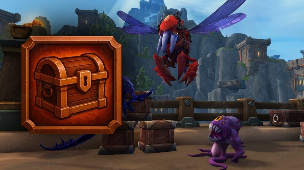 A vibrant chest with the pets from the Horrific Visions loot table.