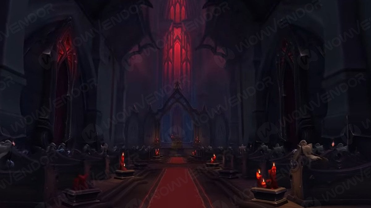 An official screenshot for the Halls of Atonement, returning dungeon for TWW Season 3 M+ rotation.