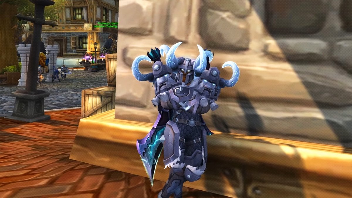 The War Within lean emote demonstration on Death Knight character.
