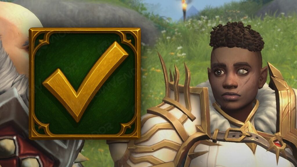 The War Within weekly to-do list icon featuring Legacy of Arathor character in golden armor with green checkmark symbol in foreground.