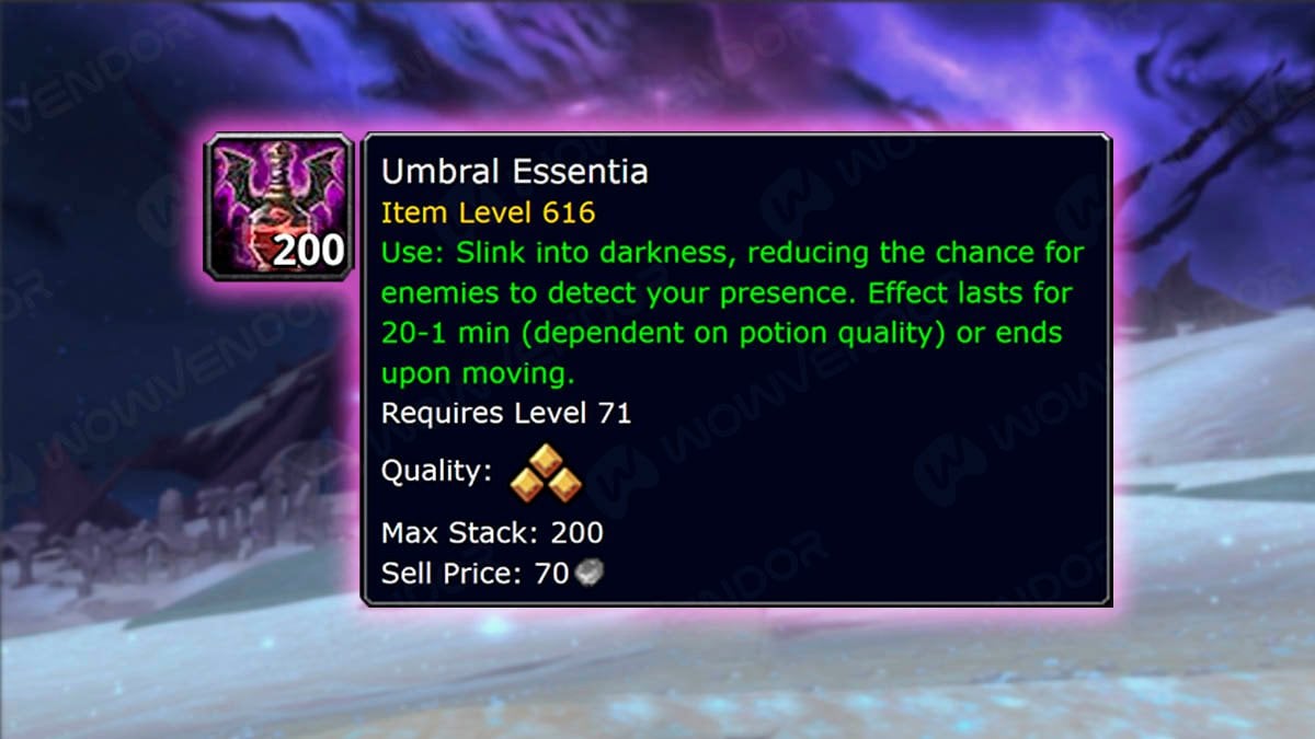 Umbral Essentia potion for Shadowmeld elf ability.