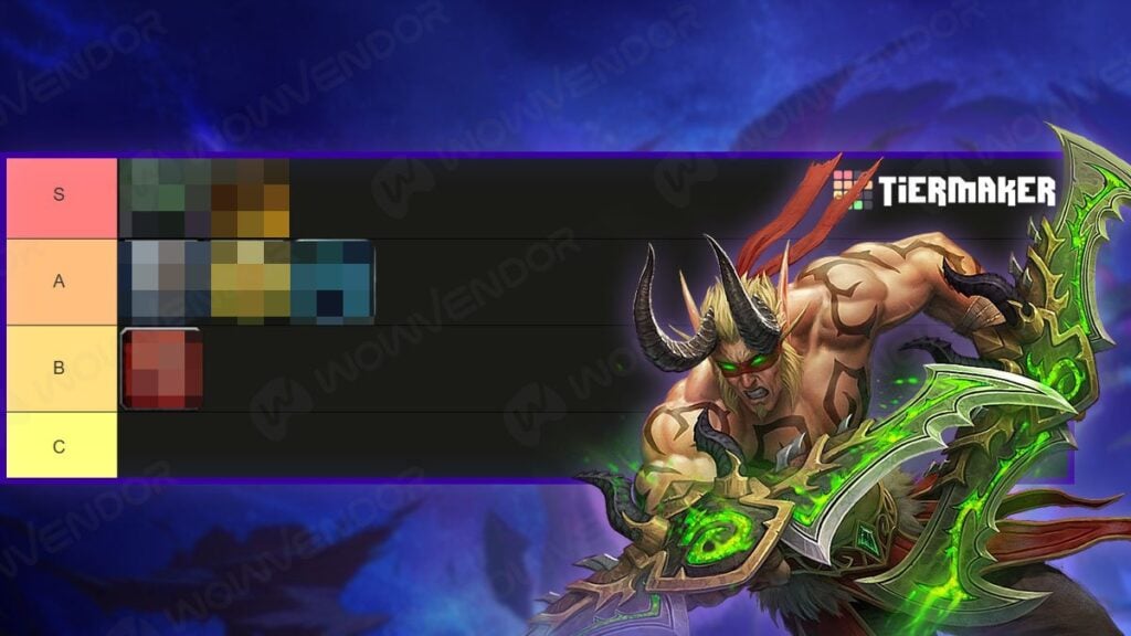 Blurred tank tier list in WoW.