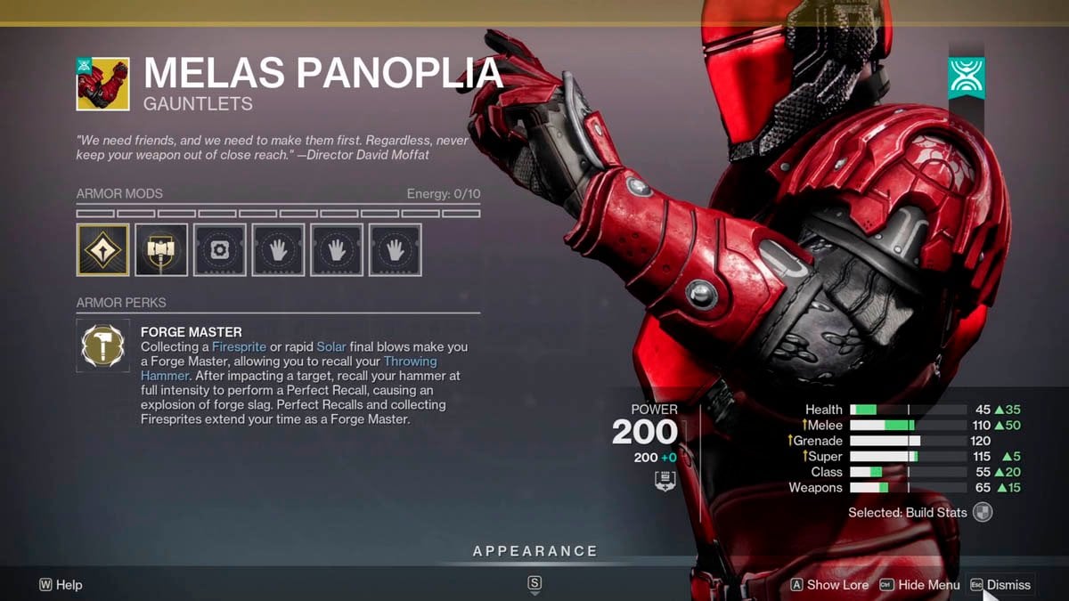 How to get Melas Panoplia Exotic in Destiny 2 Edge of Fate.