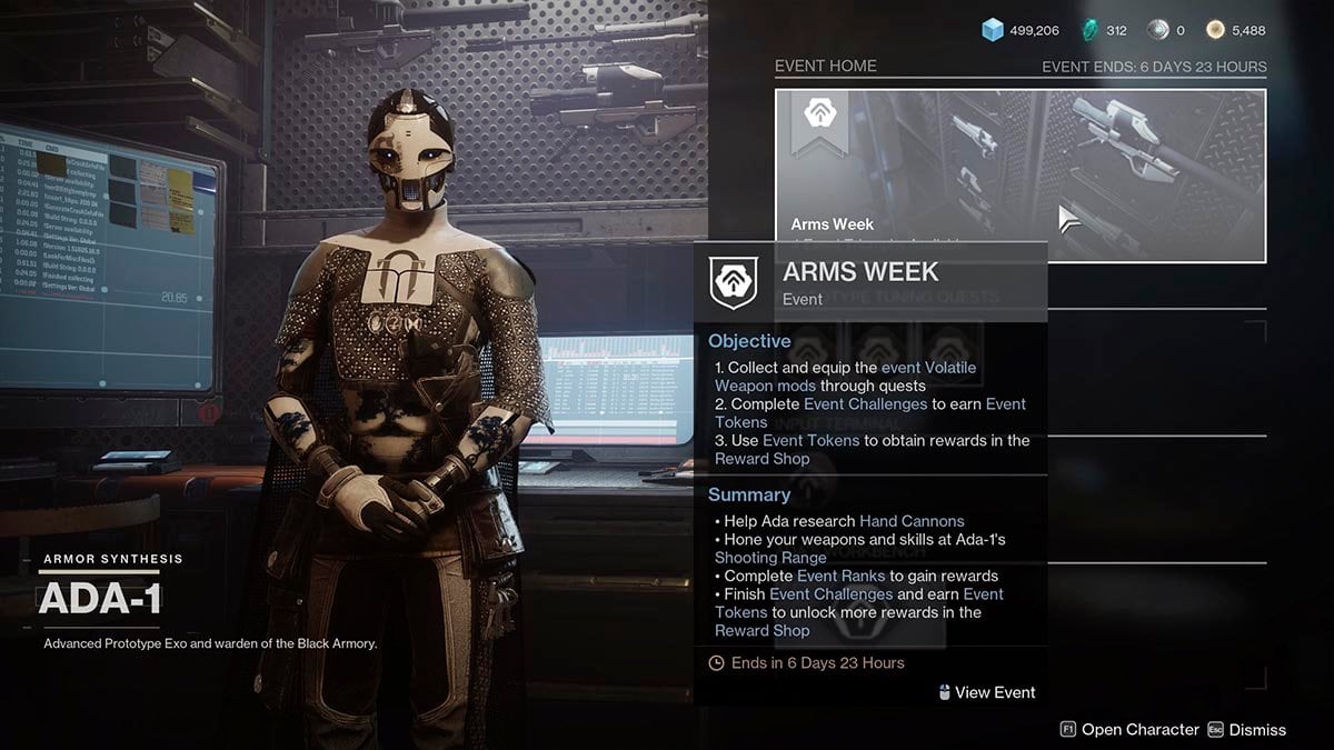 Ada-1 and the Arms Week even in Destiny 2.