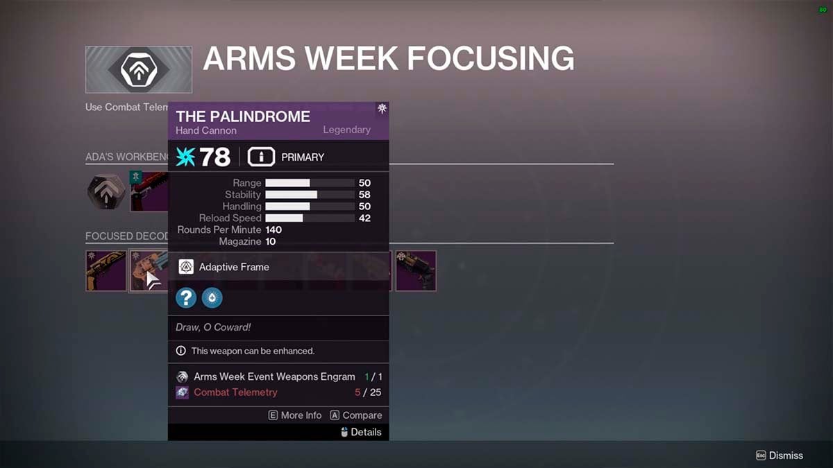 Arms Week focusing weapons.