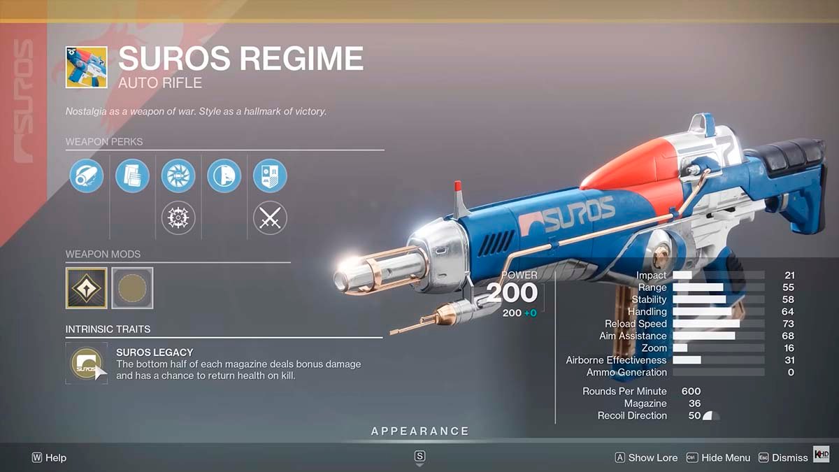Suros weapons in Destiny 2.