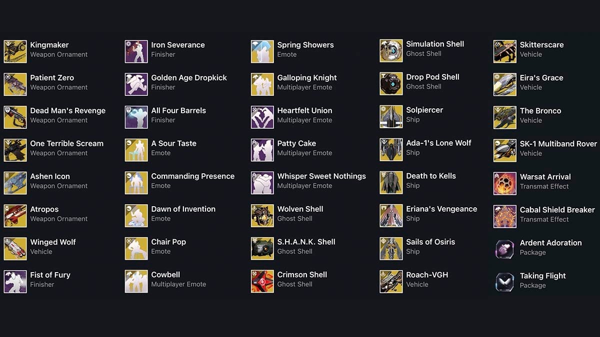 Nonary Engrams rewards in Rite of the Nine event.