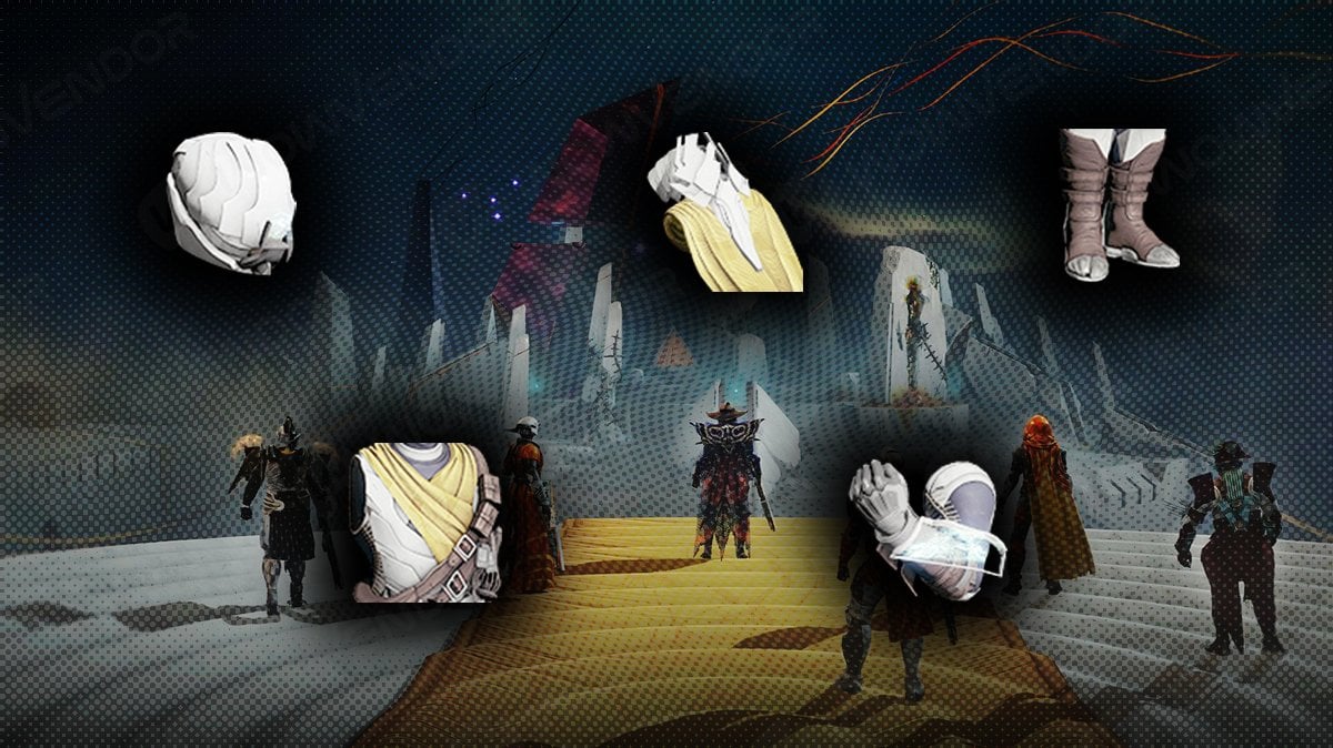 Destiny 2: The Desert Perpetual loot Hunter Armor icons showcase.