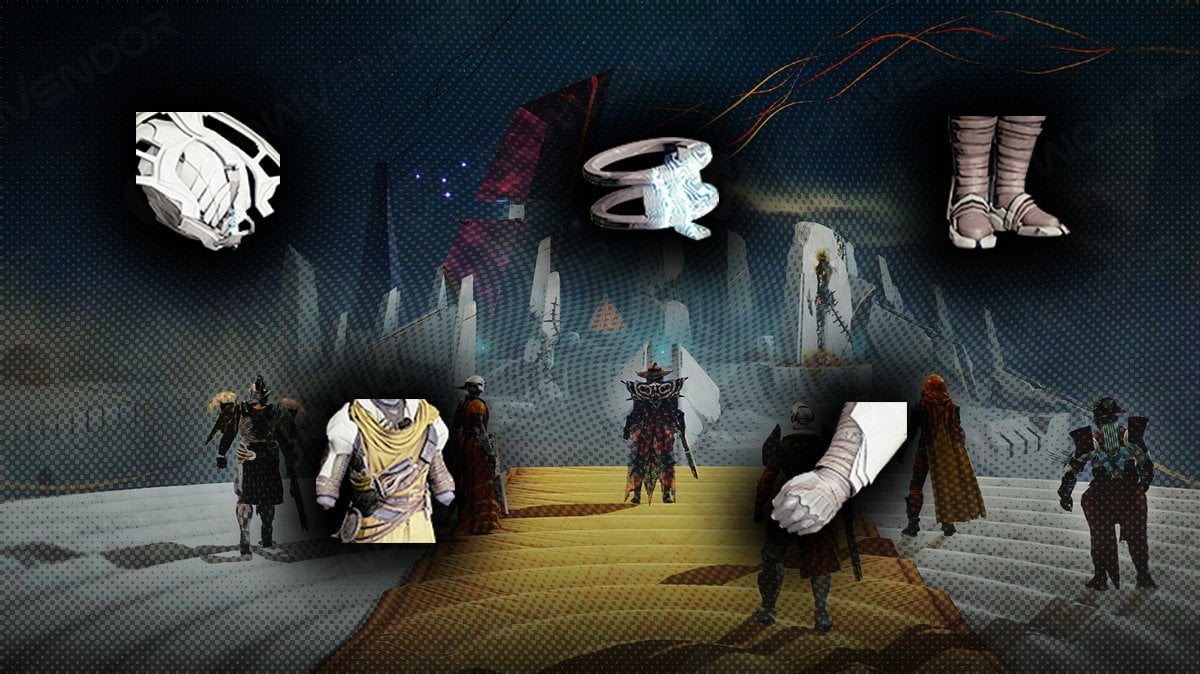 Destiny 2: The Desert Perpetual loot Warlock Armor icons showcase.