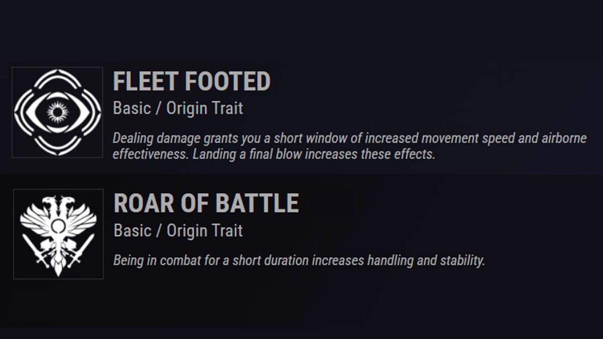 Trials of Osiris traits in Edge of Fate.