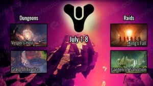 Destiny 2 dungeon and raid rotation July 2025.