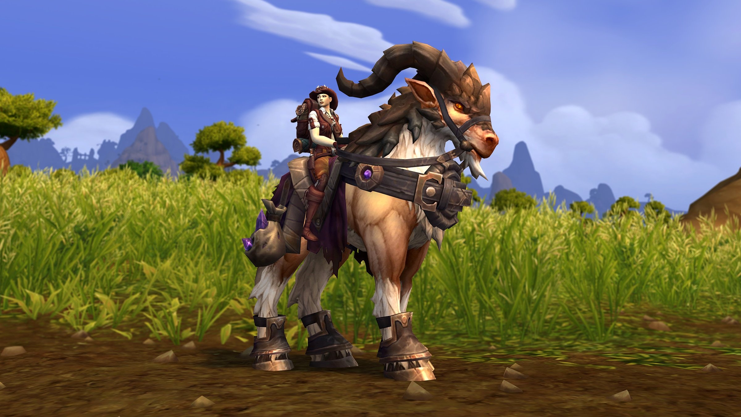 September Trading post Ornery Breezestrider mount showcase.