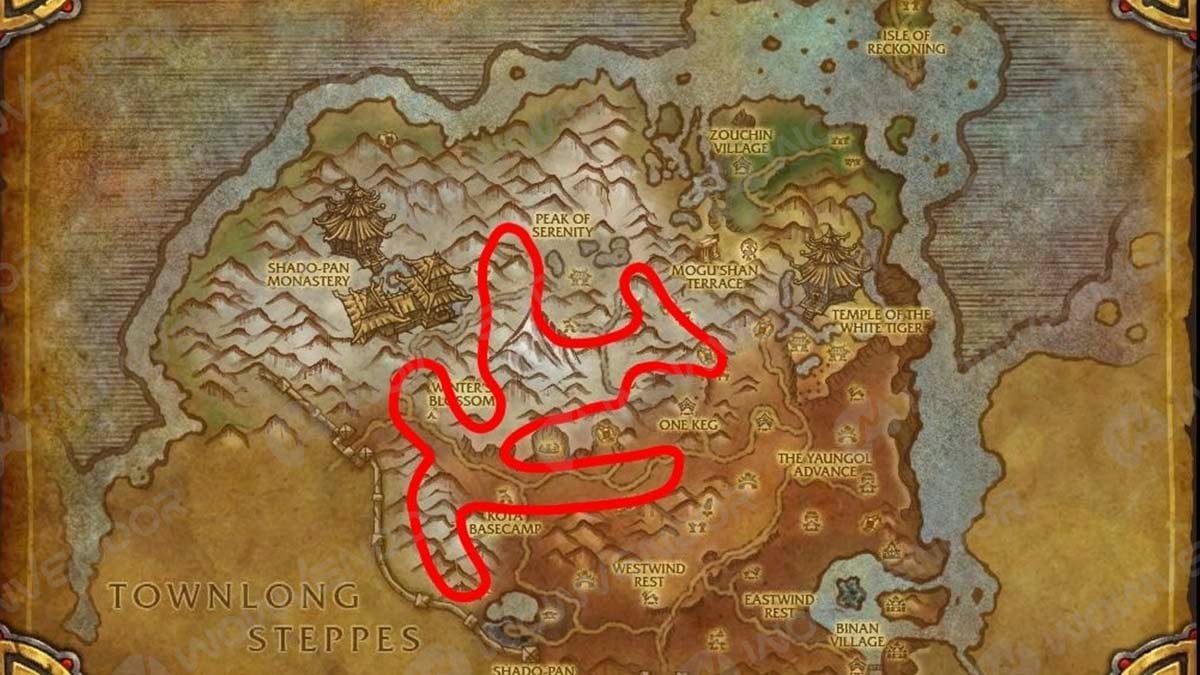 MoP Classic Herbalism route location.
