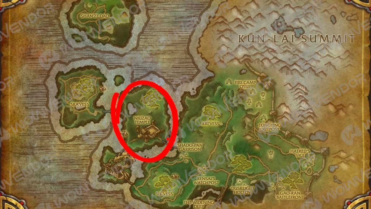MoP Classic gold farming spot: Niuzao Temple.