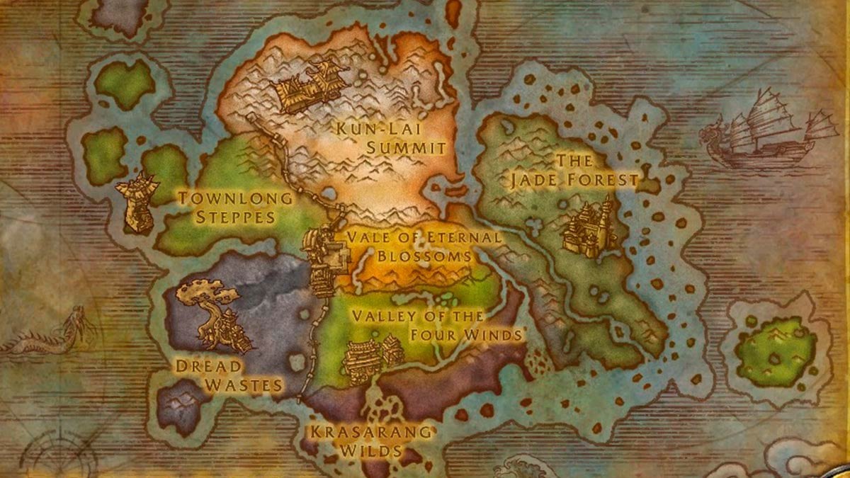 Pandaria map in MoP Classic.