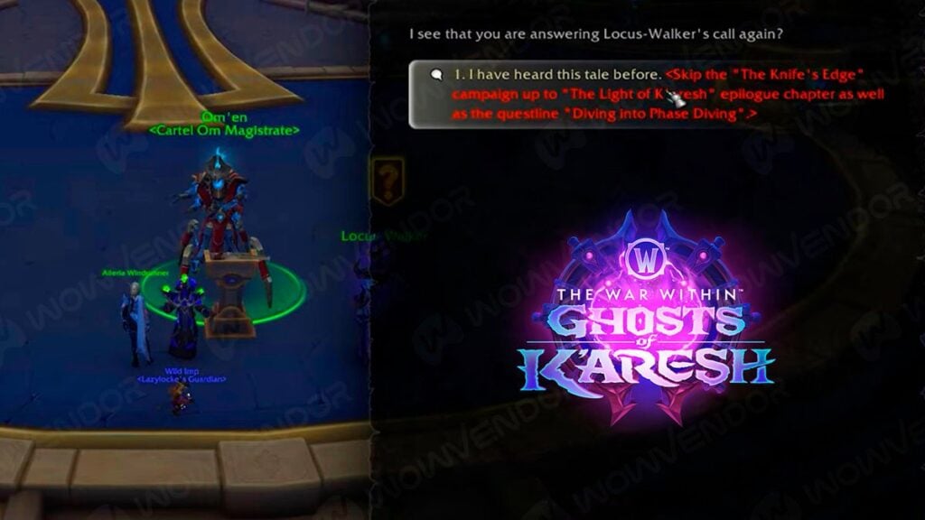 How to skip Patch 11.2 campaign in The War Within?