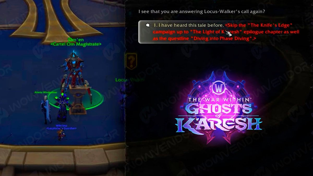 How to skip Patch 11.2 campaign in The War Within?